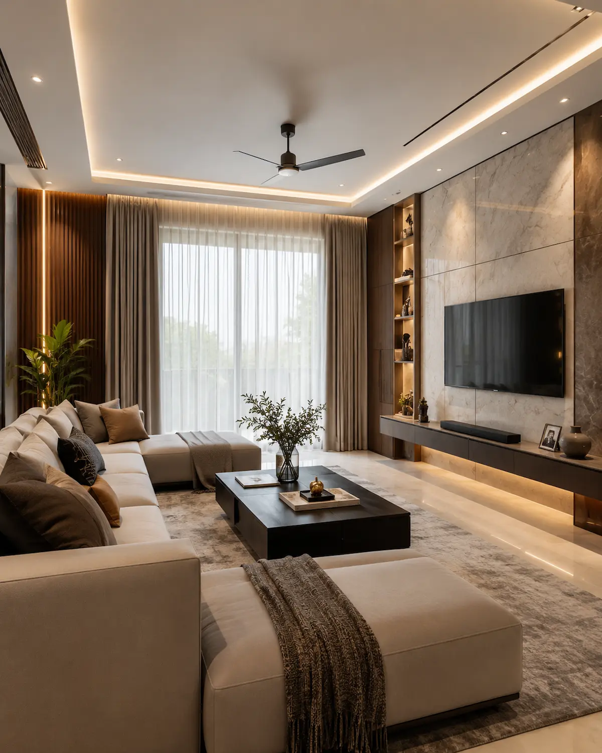 Premium interior design and ACP exterior finishing project by MR Enterprise